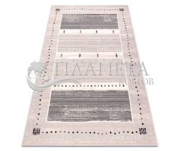 Вовняний килим ANGEL 6553 / 52022 Stripes, frame beige / grey - Висока якість за найкращою ціною в Україні