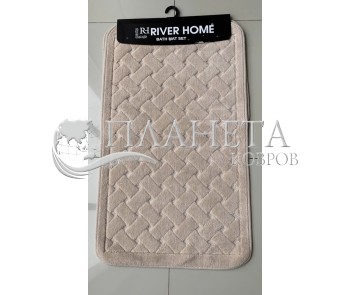 Коврик для ванной River Home 001 beige (два коврики: туалет+ванная) - высокое качество по лучшей цене в Украине