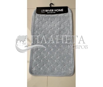 Коврик для ванной River Home 001 grey (два коврики: туалет+ванная) - высокое качество по лучшей цене в Украине