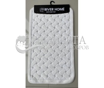 Коврик для ванной River Home 001 white (два коврики: туалет+ванная) - высокое качество по лучшей цене в Украине