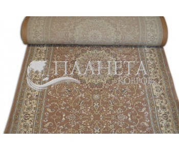 Высокоплотная ковровая дорожка Esfehan 4878A brown-ivory - высокое качество по лучшей цене в Украине
