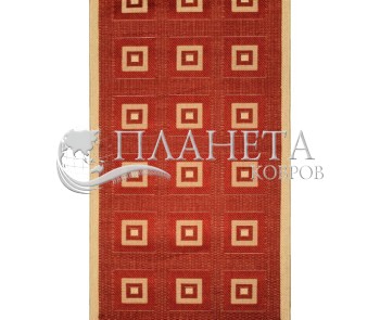 Безворсовая ковровая дорожка Sisal 012 red-cream - высокое качество по лучшей цене в Украине