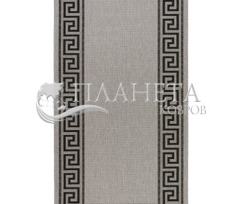 Безворсовая ковровая дорожка Natura 20014 Silver-Black - высокое качество по лучшей цене в Украине