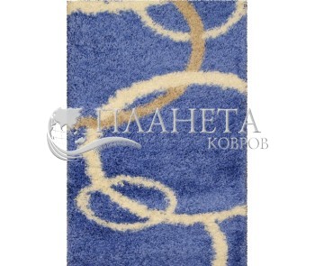 Высоковорсная ковровая дорожка Shaggy Gold 8018 blue - высокое качество по лучшей цене в Украине