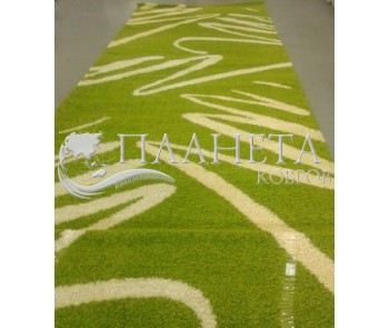 Высоковорсная ковровая дорожка Shaggy 0791 зеленый - высокое качество по лучшей цене в Украине