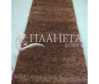 Высоковорсная ковровая дорожка Shaggy Mono 0720 коричневый - высокое качество по лучшей цене в Украине