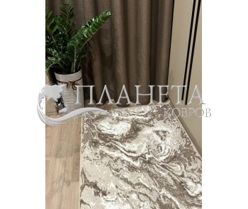 Синтетична килимова доріжка Dinarsu beige - Висока якість за найкращою ціною в Україні