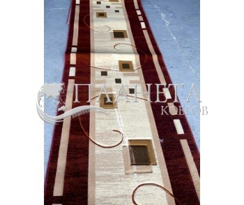 Синтетическая ковровая дорожка Liliya 0537 бордо - высокое качество по лучшей цене в Украине