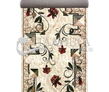 Синтетична килимова доріжка Selena / Lotos 587-116 beige - Висока якість за найкращою ціною в Україні