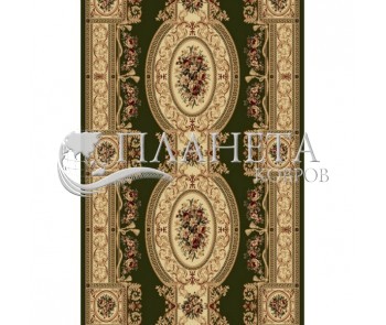 Synthetic runner carpet Selena / Lotos 567-310 green - high quality at the best price in Ukraine