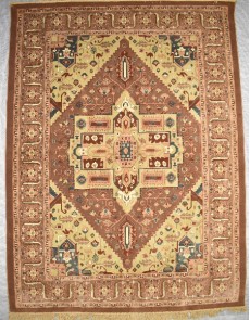 Іранський килим Diba Carpet Ghashghaei l.brown - высокое качество по лучшей цене в Украине.