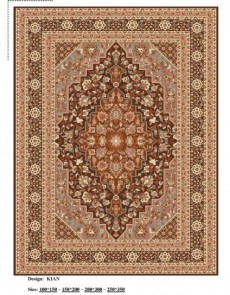 Іранський килим Diba Carpet Kian d.brown - высокое качество по лучшей цене в Украине.