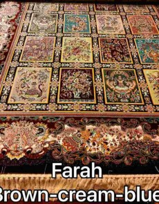 Іранський килим Diba Carpet  farah brown cream-blue - высокое качество по лучшей цене в Украине.