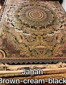 Иранский ковер Diba Carpet Jahan brown-cream-black - высокое качество по лучшей цене в Украине.