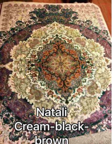 Іранський килим Diba Carpet Natali cream-black-brown - высокое качество по лучшей цене в Украине.