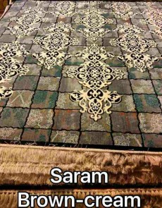 Иранский ковер Diba Carpet Saram brown-cream - высокое качество по лучшей цене в Украине.