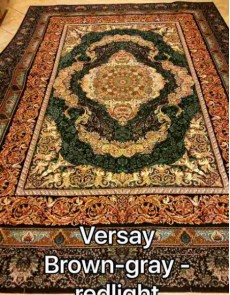 Іранський килим Diba Carpet Versay brown-gray-redlight - высокое качество по лучшей цене в Украине.