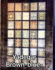 Іранський килим Diba Carpet Yadegar brown-blue-cream - высокое качество по лучшей цене в Украине.