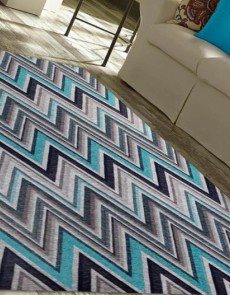 Синтетичний килим Almina 127517 5-Grey/Turquaz - высокое качество по лучшей цене в Украине.