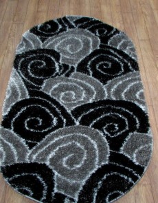 Високоворсний килим 3D Polyester B113 BLACK-GREY - высокое качество по лучшей цене в Украине.