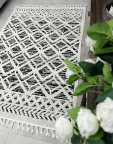 Синтетичний килим Bilbao Y584A ANTRASIT/WHITE - высокое качество по лучшей цене в Украине.