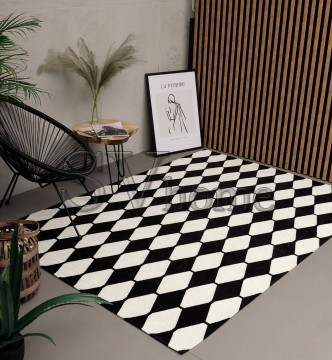 Синтетичний килим ALMINA 126702 black/white - высокое качество по лучшей цене в Украине.