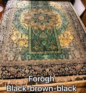 Иранский ковер Diba Carpet Forogh black-brown-black - высокое качество по лучшей цене в Украине.