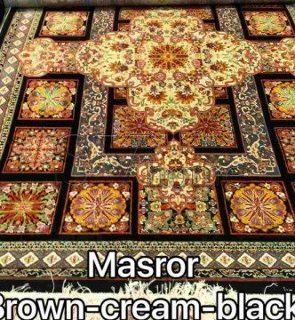 Иранский ковер Diba Carpet Masror brown-cream-black - высокое качество по лучшей цене в Украине.