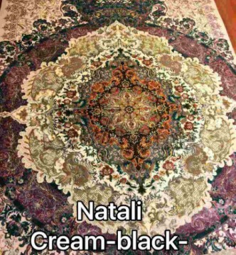 Иранский ковер Diba Carpet Natali cream-black-brown - высокое качество по лучшей цене в Украине.