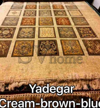 Іранський килим Diba Carpet Yadegar cream-brown-blue - высокое качество по лучшей цене в Украине.