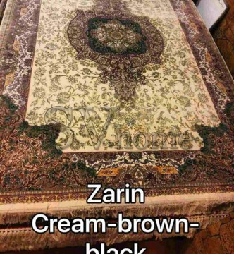 Иранский ковер Diba Carpet Zarin cream-brown-black - высокое качество по лучшей цене в Украине.