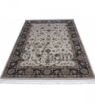 Високощільний килим Esfahan 8942A ivory-black - высокое качество по лучшей цене в Украине.