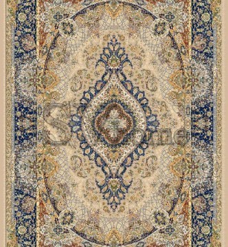 Іранський килим Marshad Carpet 3054 Beige Blue - высокое качество по лучшей цене в Украине.