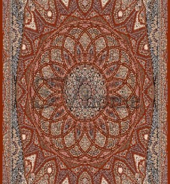 Иранский ковер Marshad Carpet 3055 Dark Red - высокое качество по лучшей цене в Украине.