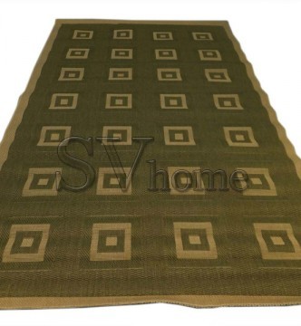 Безворсовий килим Sisal 00012 green-cream - высокое качество по лучшей цене в Украине.