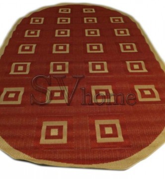 Безворсовий килим Sisal 00012 red-cream - высокое качество по лучшей цене в Украине.