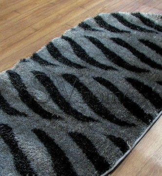 Високоворсний килим 3D Polyester B114 GREY-BLACK - высокое качество по лучшей цене в Украине.