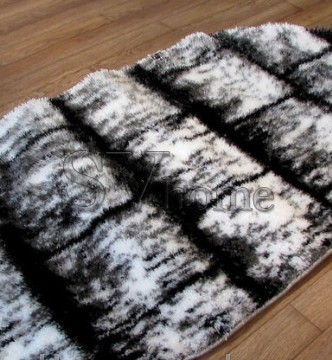 Високоворсний килим 3D Polyester B117 CREAM-BLACK - высокое качество по лучшей цене в Украине.