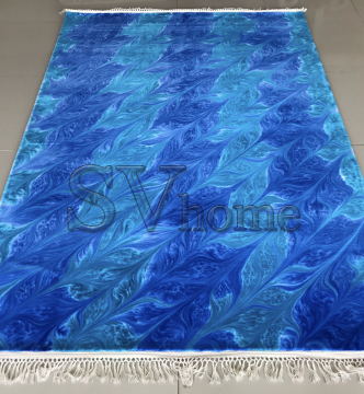 Акриловый ковер Ebru 9999A blue - высокое качество по лучшей цене в Украине.