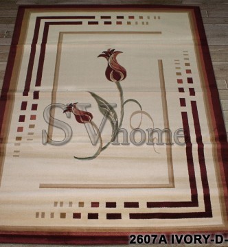 Синтетичний килим Super Maral 2607a ivory-d.red - высокое качество по лучшей цене в Украине.