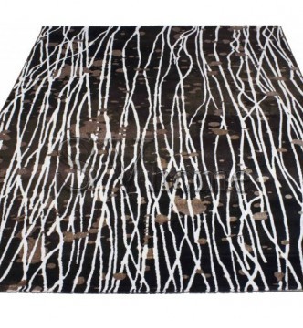 Синтетичний килим Vogue 9896A BLACK-CREAM - высокое качество по лучшей цене в Украине.