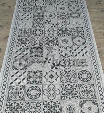 Безворсова килимова доріжка Natura 20369 Silver-Black - высокое качество по лучшей цене в Украине.