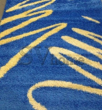 Високоворсна килимова доріжка Shaggy 0791 синій - высокое качество по лучшей цене в Украине.