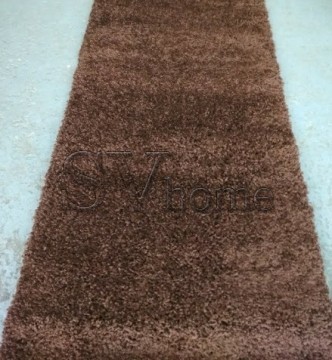 Високоворсна килимова доріжка Shaggy Mono 0720 коричневий - высокое качество по лучшей цене в Украине.